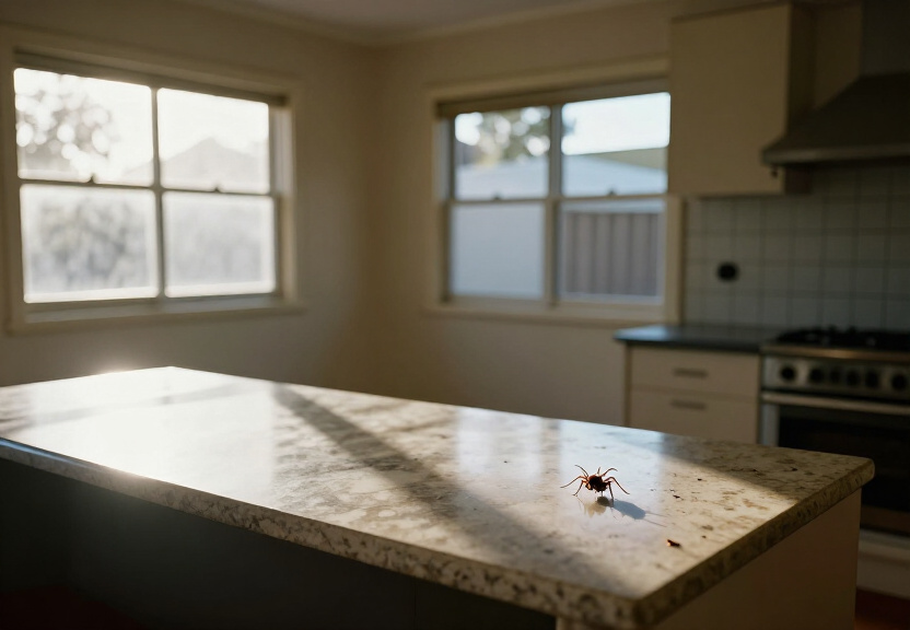 Cockroach infestation in a Glenbrook storage area before treatment